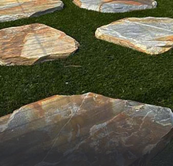 Aie Ardoises spécialiste de la pierre et de l'ardoise naturelle à Saint Lormel, Dinan, Saint-Cast-Le-Guildo en Bretagne - Pas japonais en quartzite